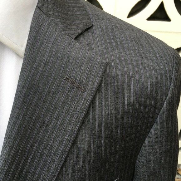 Paul Stuart Sports Coat Lightweight STUART III Gray Purple Striped Size 39 R - Picture 5 of 11